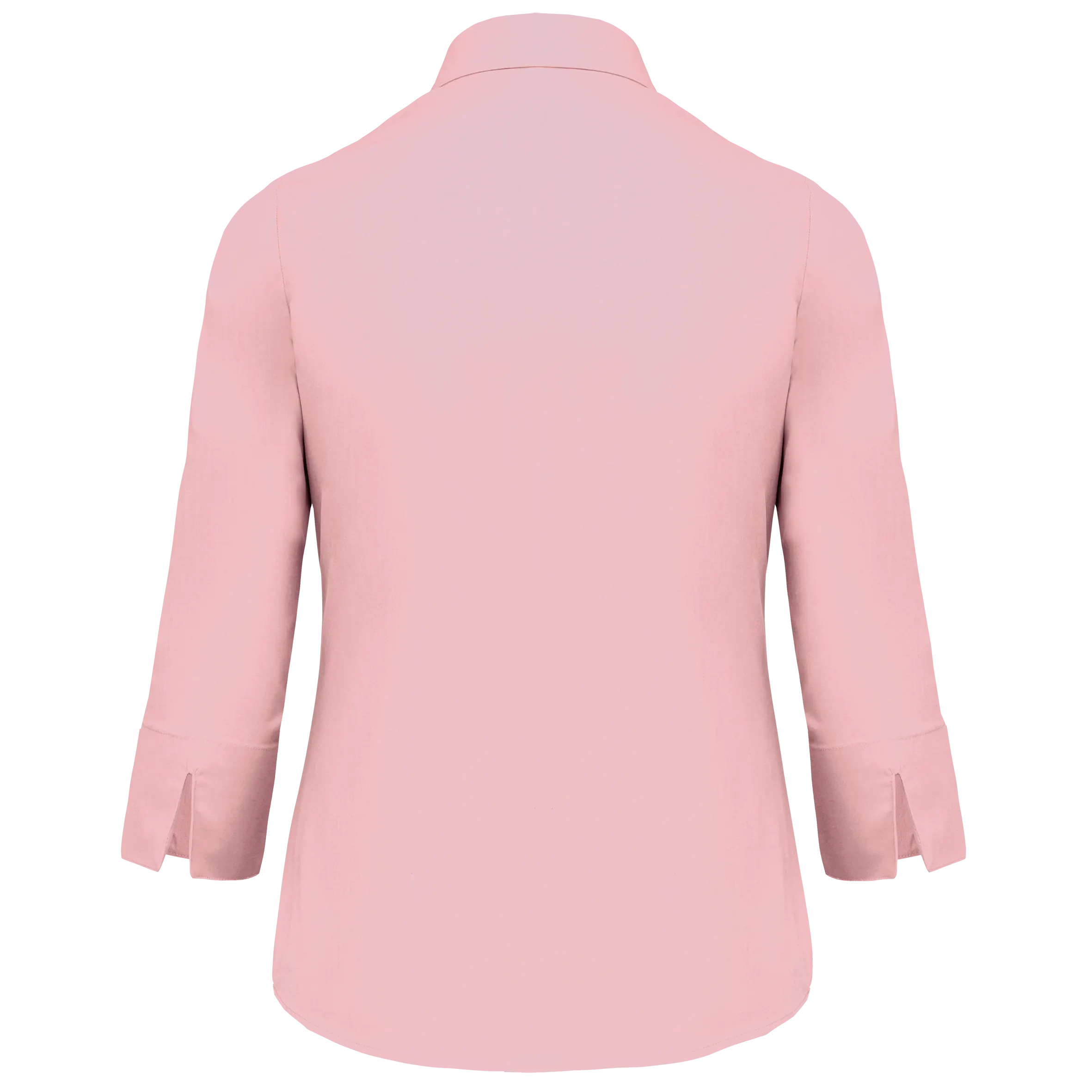Camisa popelina de polialgodón manga 3/4 de fácil cuidado mujer