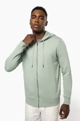 Sudadera ecorresponsable french terry con capucha y cremallera - Unisex