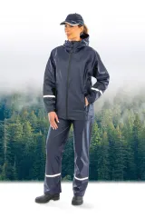 Chaqueta impermeable Prism PU con bandas reflectantes