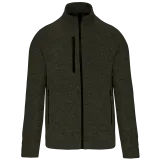 Chaqueta jaspeada con cremallera hombre