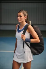 Camiseta pádel sin mangas bicolor mujer