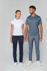 Polo interlock de manga corta mujer