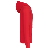 Sudadera capucha y cremallera contrastada