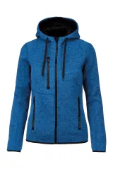 Chaqueta jaspeada con capucha mujer