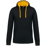 Sudadera capucha contrastada hombre