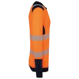 Camiseta de seguridad reciclada cuello redondo manga larga unisex