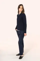 Polo Supima® manga larga mujer