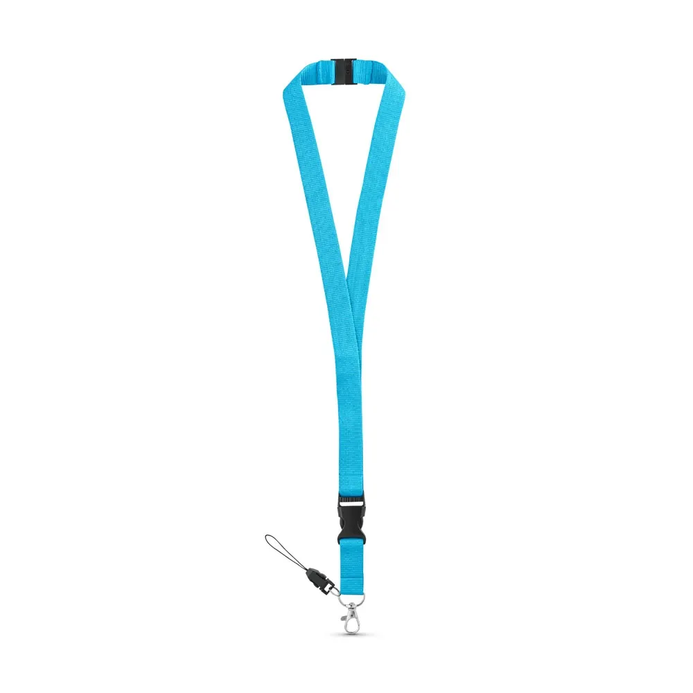 MURRAY. Lanyard de poliéster con mosquetón metálico