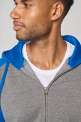 Chaqueta Bicolor con cremallera y capucha unisex