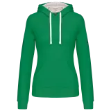 Sudadera capucha contrastada mujer