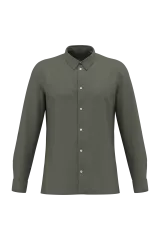 Camisa ecológica desteñida de punto piqué para hombre