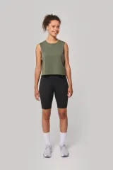 Camiseta corta sin mangas para mujer