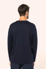 Camiseta Supima® cuello redondo manga larga hombre