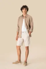 Bermuda de lino hombre