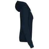 Sudadera capucha y cremallera contrastada mujer