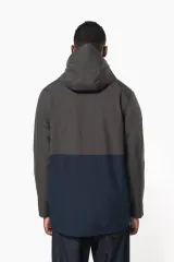 Parka 3 en 1 impermeable con capucha bicolor unisex