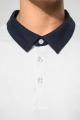 Polo jersey bicolor hombre