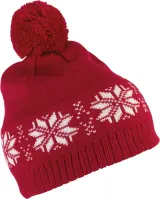 Gorro navideño de punto con motivo de estrellas