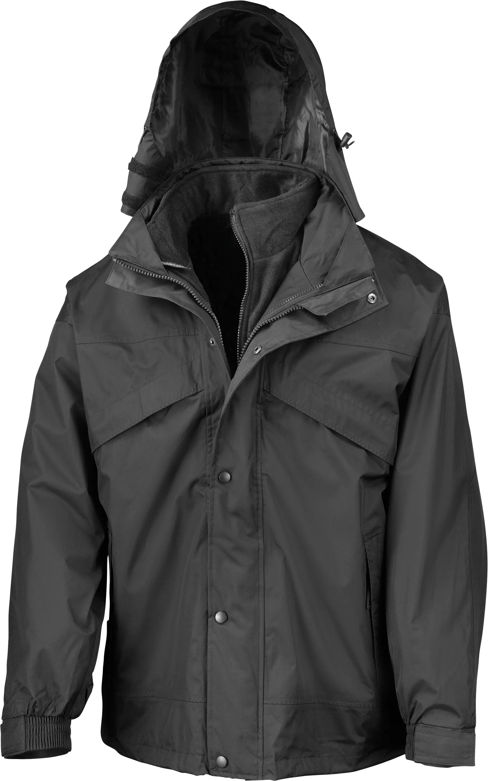 Chaqueta 3 en 1 con cremallera & clip