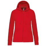 Sudadera con capucha y cremallera de mujer