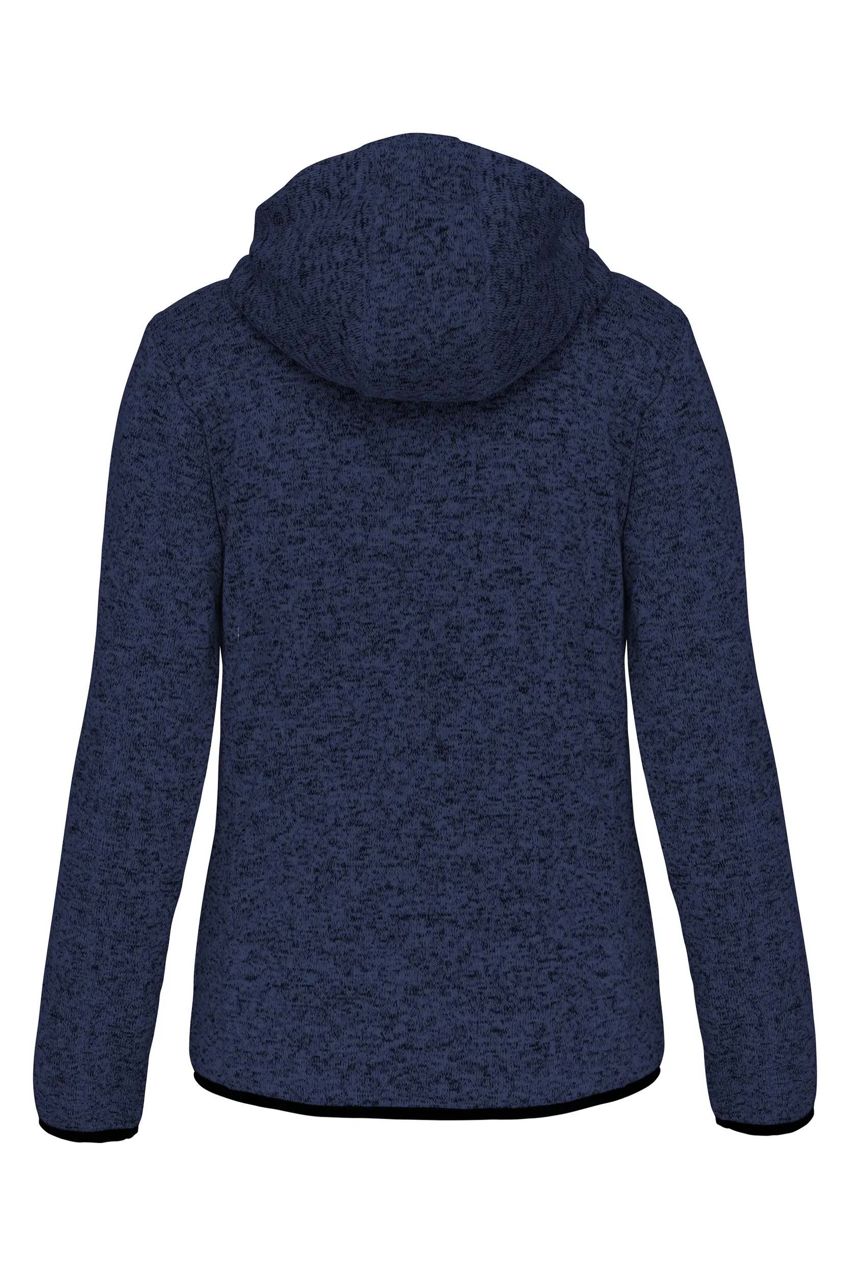 Chaqueta jaspeada con capucha mujer