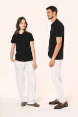 Polo Supima® manga corta mujer