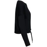 Sudadera ecorresponsable de cuello redondo oversize crop mujer