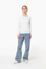 Polo jersey manga larga mujer