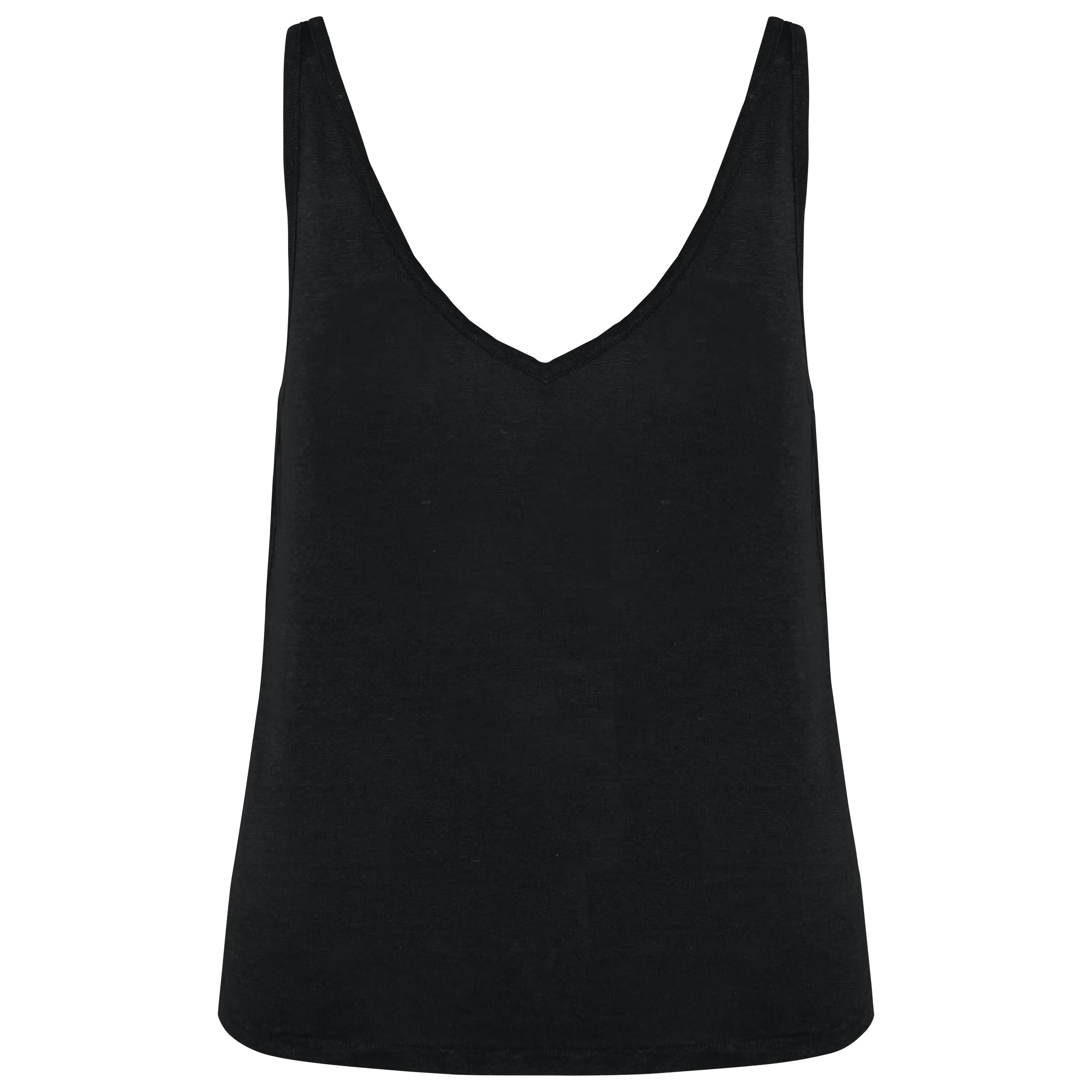 Camiseta de tirantes de lino mujer