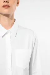 Camisa popelina manga larga mujer