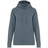 Sudadera ecorresponsable con capucha y mangas raglán mujer