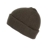 Gorro de punto canalé con doble dobladillo