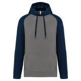 Sudadera bicolor con capucha adulto