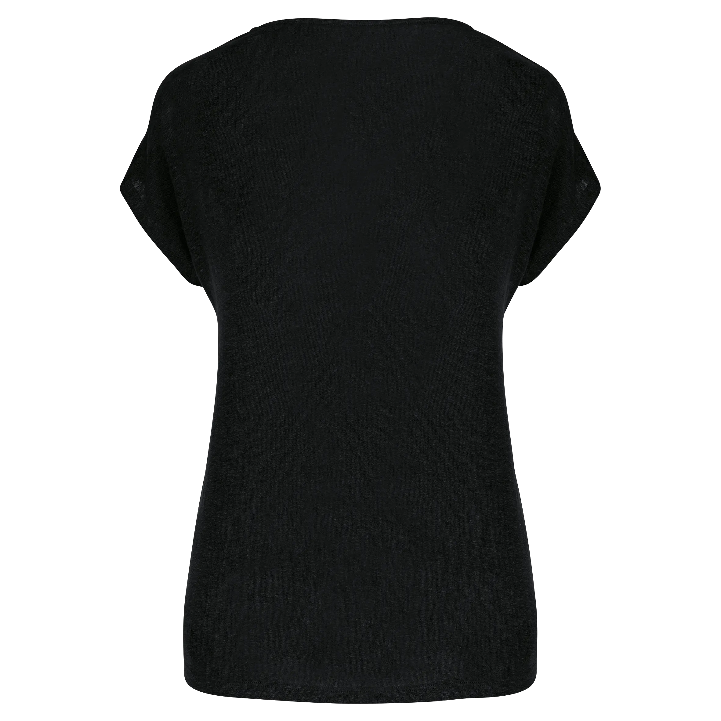Camiseta lino cuello redondo mujer