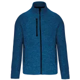 Chaqueta jaspeada con cremallera hombre