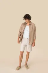 Bermuda de lino hombre