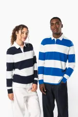 Polo a rayas manga larga unisex