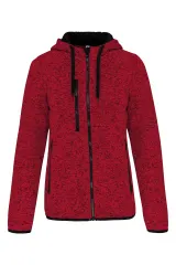 Chaqueta jaspeada con capucha mujer
