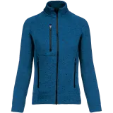 Chaqueta jaspeada con cremallera mujer