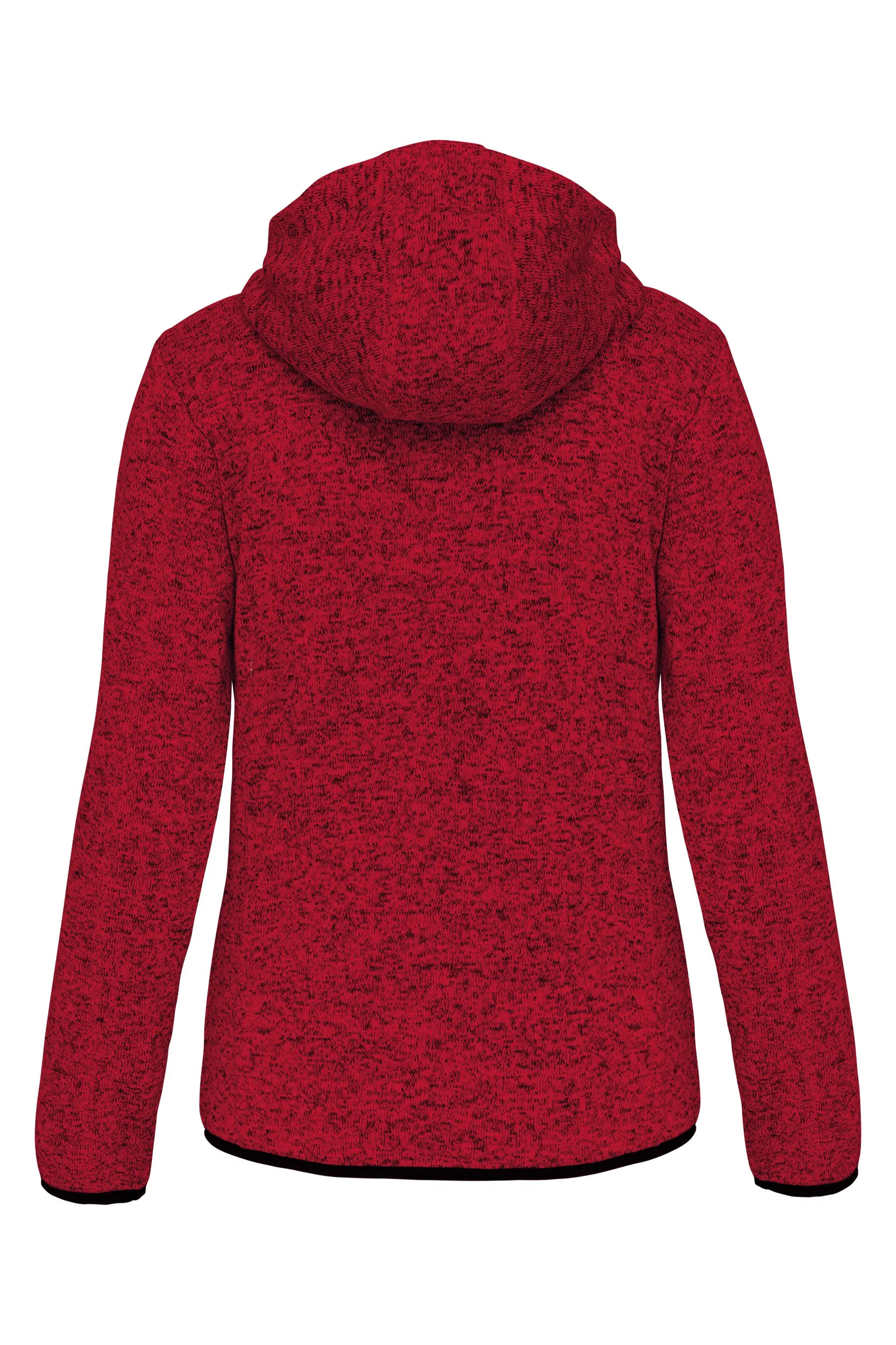 Chaqueta jaspeada con capucha mujer