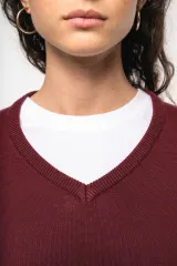 Jersey cuello de pico mujer