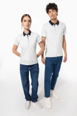 Polo jersey bicolor hombre