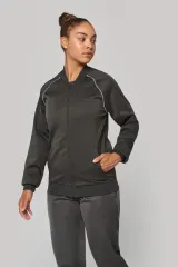 Chaqueta de deporte con cremallera y ribete - Unisex