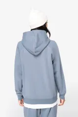 Sudadera ecorresponsable con capucha y mangas raglán mujer