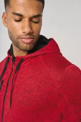 Chaqueta jaspeada con capucha hombre