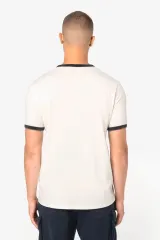 Camiseta ringer ecorresponsable con ribetes contrastados efecto lavado hombre