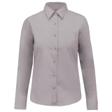 Camisa popelina de polialgodón manga larga mujer
