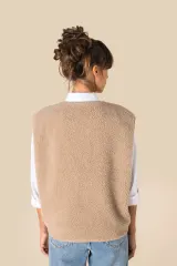 Chaleco de sherpa mujer
