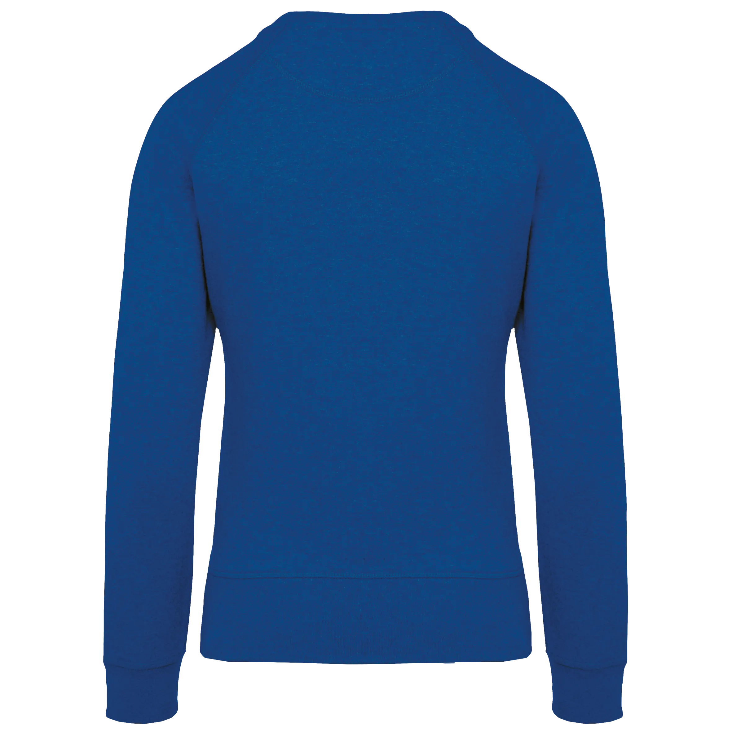 Sudadera algodón orgánico con cuello redondo y mangas raglan de mujer