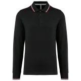 Polo piqué manga larga hombre